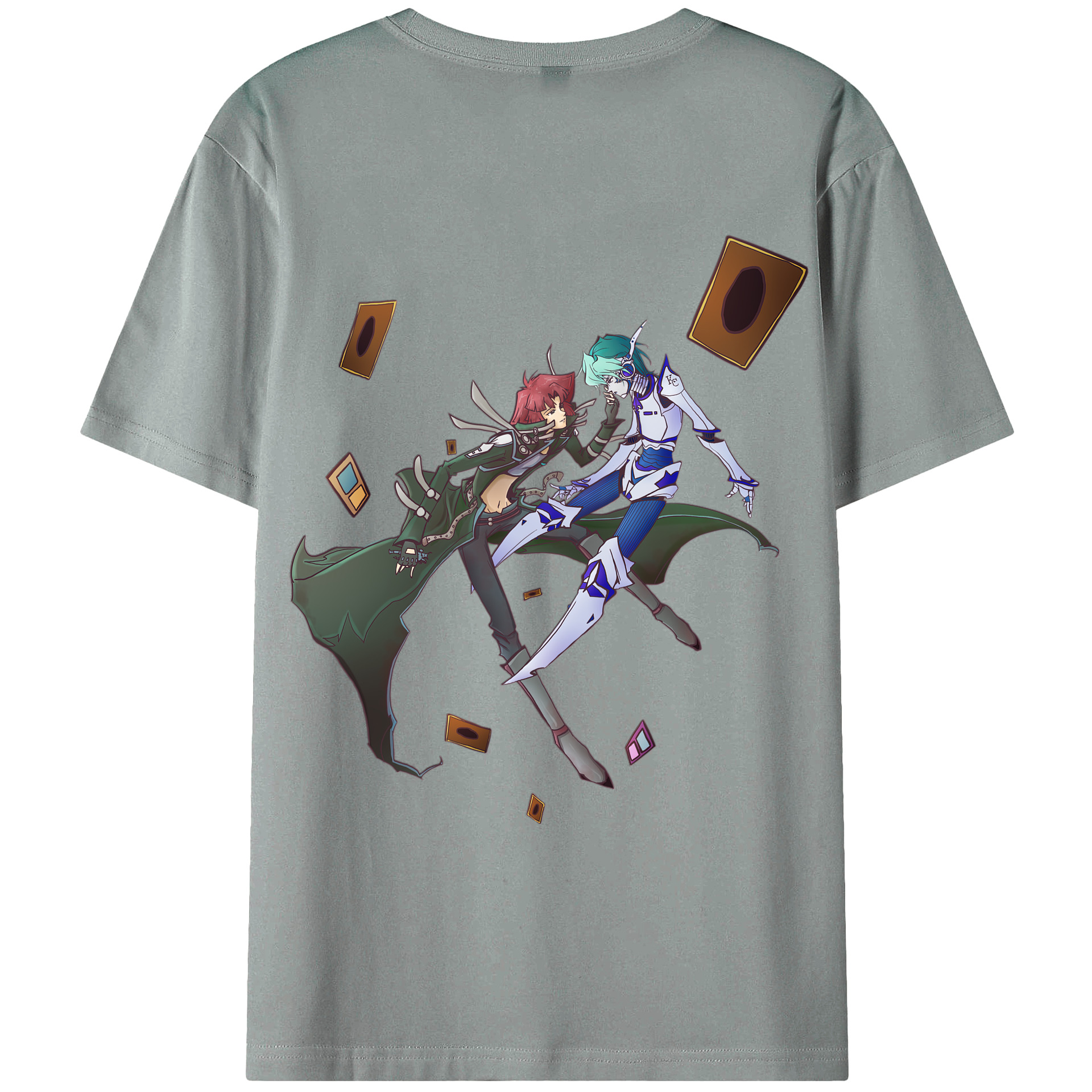 （画像用） 遊☆戯☆王 Yu-Gi-Oh! 綿100％ メンズ半袖Tシャツ（バックプリント） 通気性